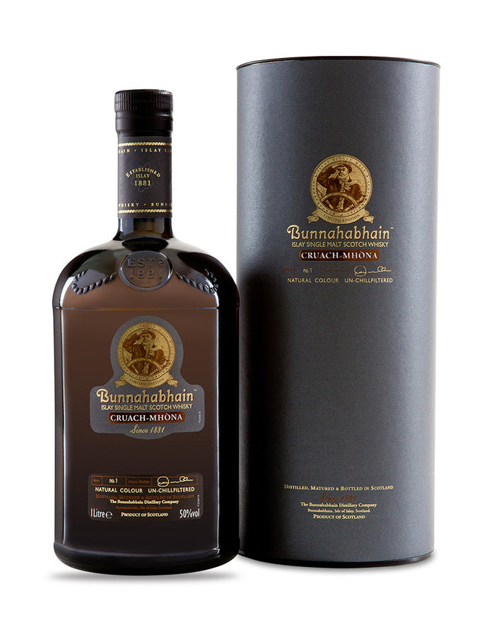 Bunnahabhain Cruach Mhona Islay Single Malt Scotch Whisky 1L gift pack