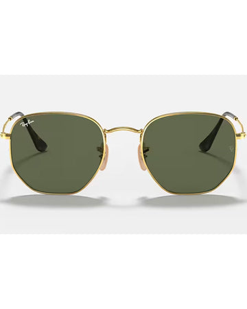 Ray-ban RB3548N 001 51-21 Polished Gold Hexagonal Sunglasses