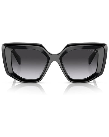 Prada PR 14ZS 1AB09S Black Plastic Fashion Sunglasses Grey Gradient Lens
