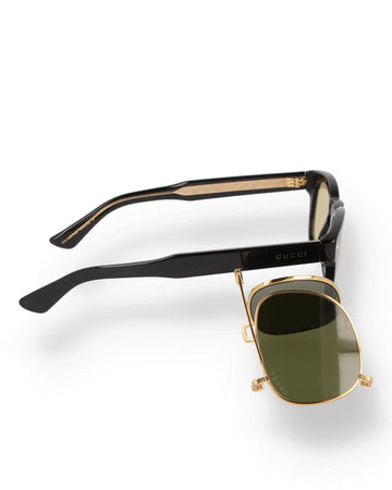 GUCCI GG0182S 008 with Folding Clip-On Sunglasses