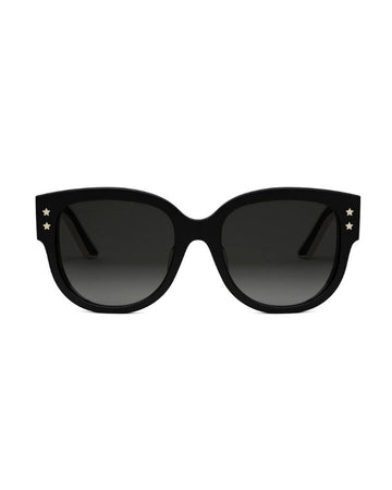 Dior Cd40157f Acetate 01b Shiny Black / Gradient Smoke 55 F
