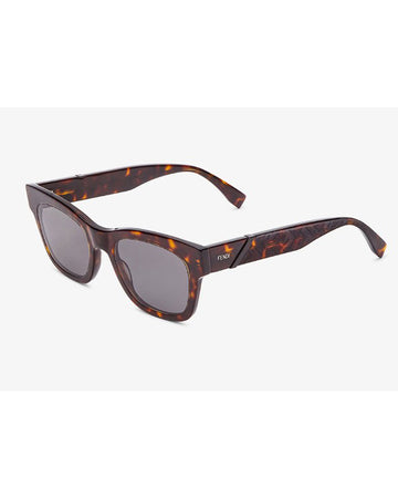 Fendi Diagonal Havana acetate sunglasses