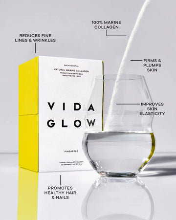 Vida Glow Natural Marine Collagen Sachets Pineapple