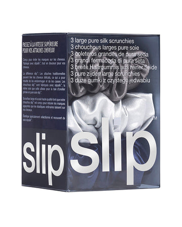 slip pure silk large scrunchies - midnight