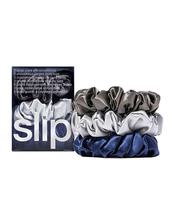 slip pure silk large scrunchies - midnight