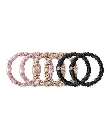 slip pure silk skinny scrunchies - multi