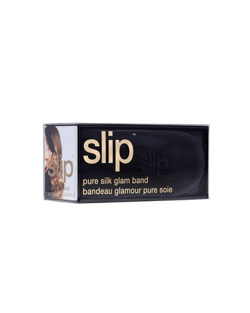 Pure silk glam band - black
