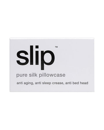 slip pure silk queen pillowcase - white