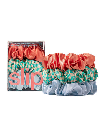 slip pure silk large scrunchies - sea mist