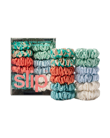 slip pure silk minnie scrunchies - seaside