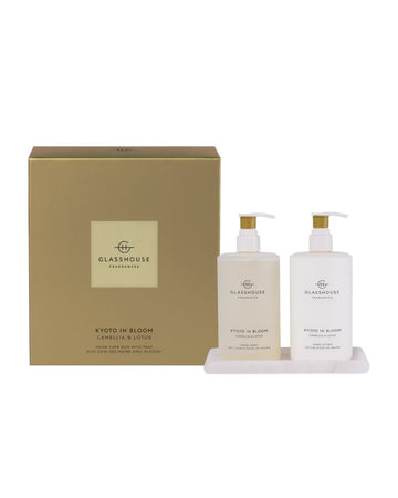 Gf 450ml Hand Wash, Hand Lotion & Tray - Kyoto In Bloom