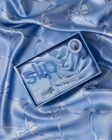 Slip Pure Silk Turban - Cornflower